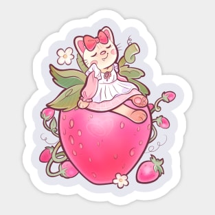 STAY CUTE, STRAWBEE Sticker